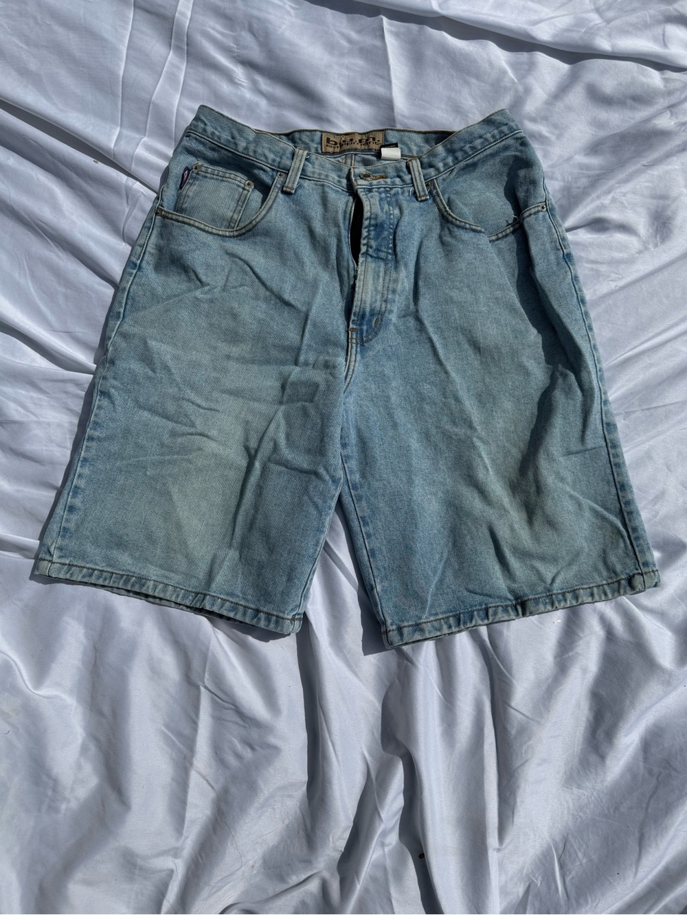 BUM Equipment Men’s Light Wash Denim Jean Shorts